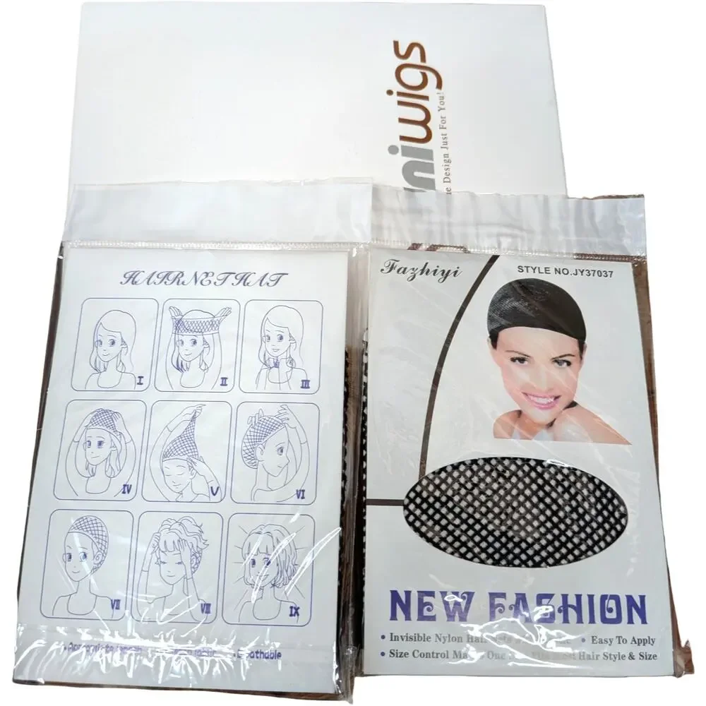 NIB Uniwigs Cloud 22 Inch Straight Silver Purple Synthetic Lace Front Wig